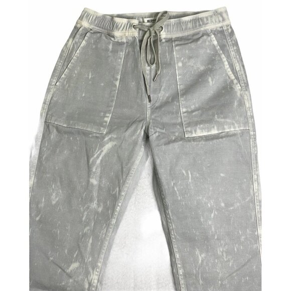 Hudson Mens Gray Flat Front Acid Wash Pockets Drawstring Jogger Pants S/P - Picture 2 of 7
